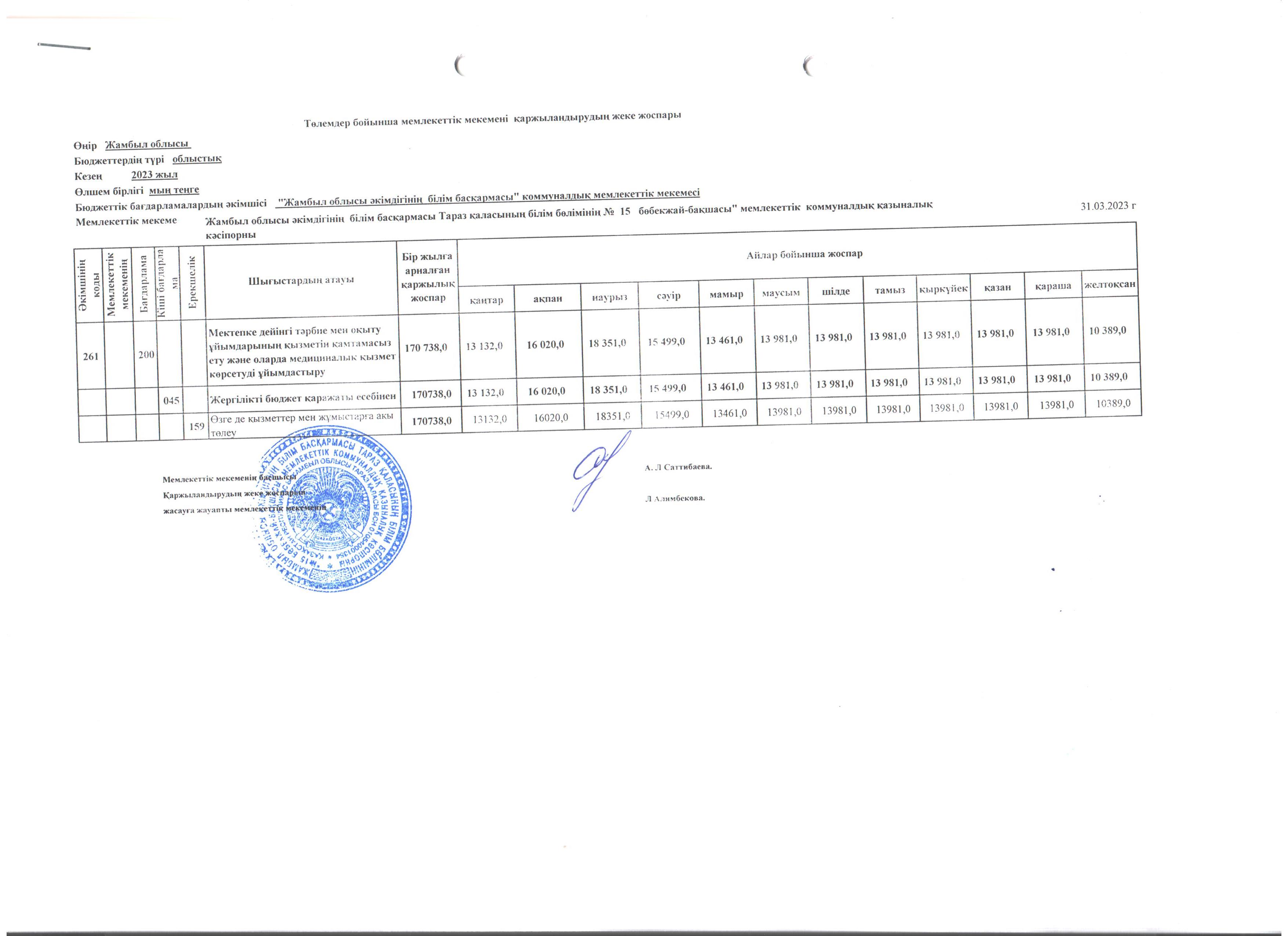 Жеке қаржыландыру жоспары
